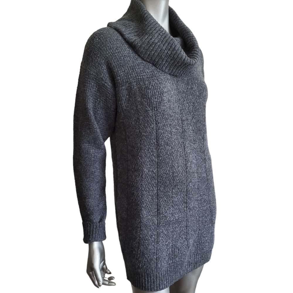 167. CAbi #4096 Gray Long Vowl Neck Sweater - Size XS - Picture 2 of 5